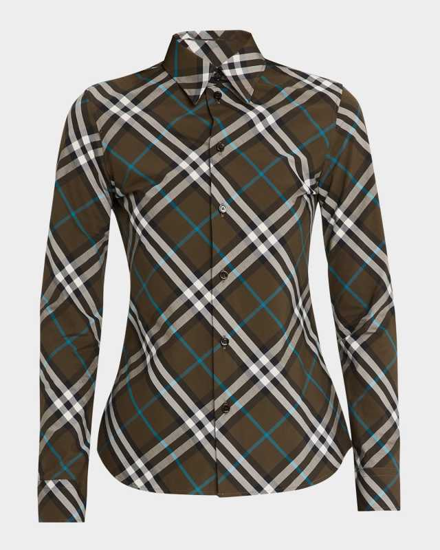 Check Slim Button-Down Shirt
